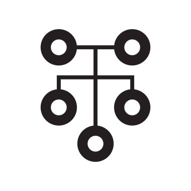 Ağ bağlantı simgesini vektör işareti ve wh izole sembolü