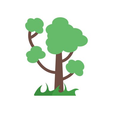 Ağaç simge vektör işareti ve beyaz arka plan üzerinde T izole sembolü