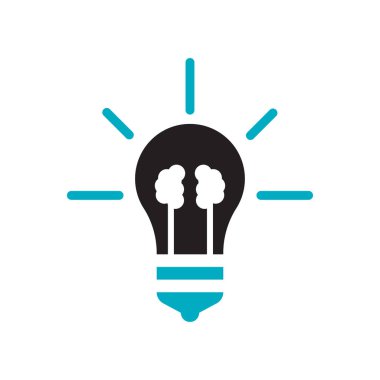 Fikir simge vektör işareti ve beyaz arka plan üzerinde izole sembolü ben