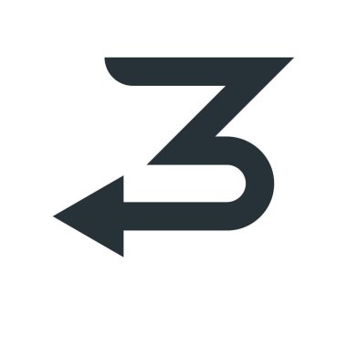 sol ok simge vektör işareti ve üzerinde beyaz backgro izole sembolü