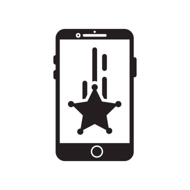 Smartphone simge vektör işareti ve üzerinde beyaz backgro izole sembolü