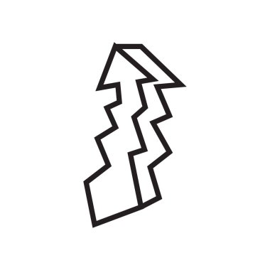 3D web ve mobil uygulaması tasarım, 3d yukarı ok logo kavramı için beyaz arka plan üzerinde izole ok simge vektör yukarı