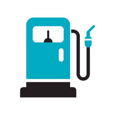 Benzin istasyonu simge vektör işareti ve üzerinde beyaz backgr izole sembolü