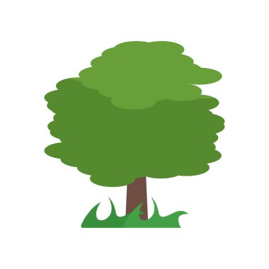 Ağaç simge vektör işareti ve beyaz arka plan üzerinde T izole sembolü