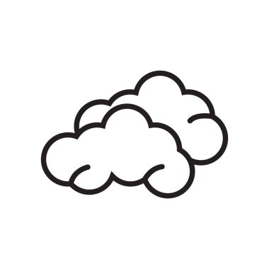 Bulut simge vektör işareti ve beyaz arka plan üzerinde bulut logo kavramı izole sembolü