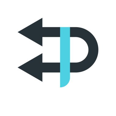 sol ok simge vektör işareti ve üzerinde beyaz backgro izole sembolü