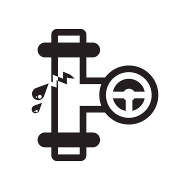 Simge vektör işareti ve beyaz arka plan üzerinde izole sembolü borular, 