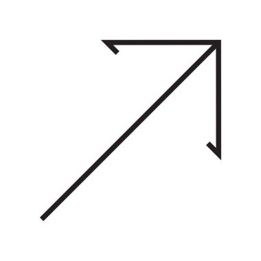 Çapraz ok simge vektör işareti ve üzerinde beyaz bac izole sembolü