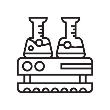 Şişeler simge vektör işareti ve beyaz arka plan üzerinde izole sembolü,