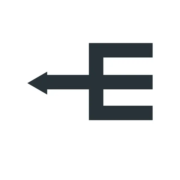 Šipka vlevo ikonu vektor znamení a symbol izolovaných na bílém backgro — Stockový vektor