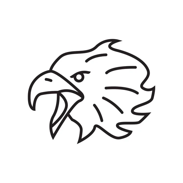 Águila icono signo vectorial y símbolo aislado sobre fondo blanco , — Vector de stock