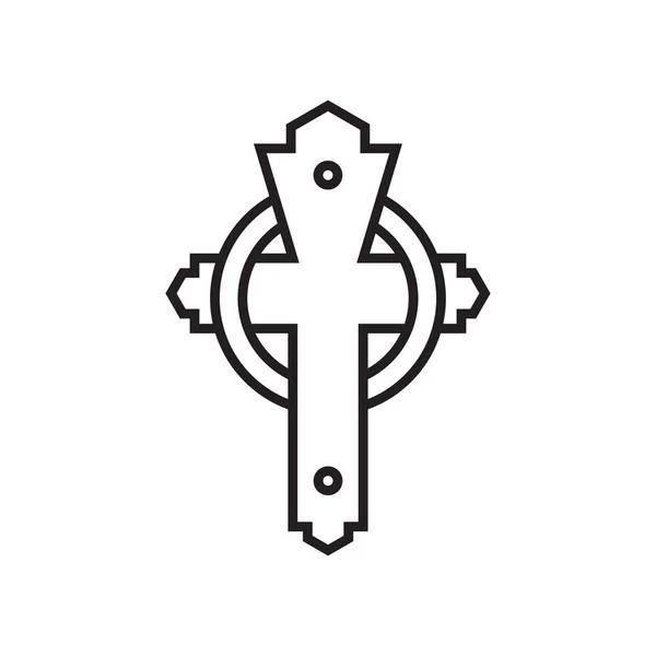 Icône croix signe vectoriel et symbole isolé sur fond blanc , — Image vectorielle