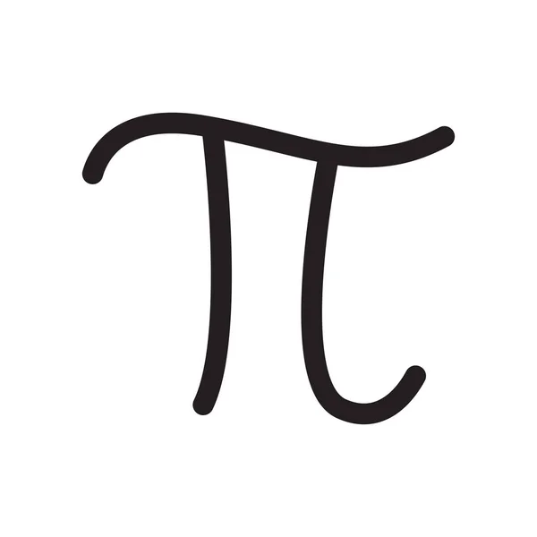 Pi symbole constant icône vectoriel signe et symbole isolé sur fond blanc, Pi symbole constant logo concept — Image vectorielle