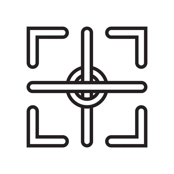 Знак вектора мишени и символ изолированы на белом фоне , — стоковый вектор