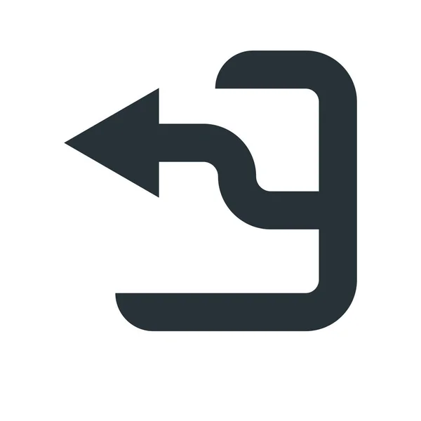 Ícone de seta esquerda sinal vetor e símbolo isolado no backgro branco —  Vetores de Stock