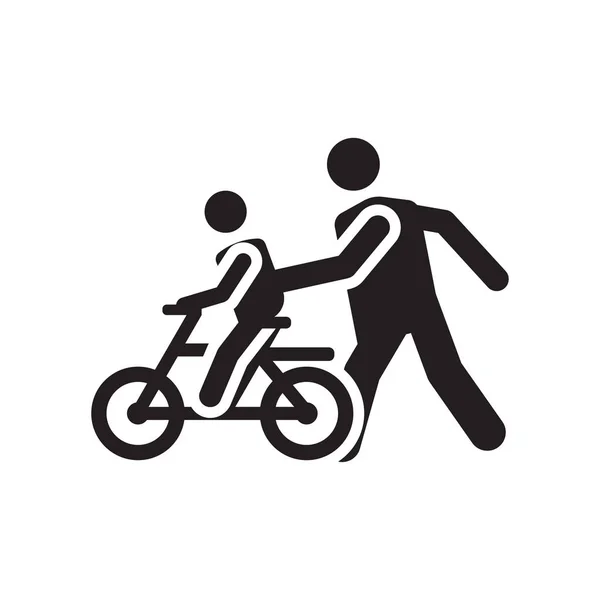 Icono de bicicleta signo vectorial y símbolo aislado sobre fondo blanco, icono de concepto de logotipo de bicicleta — Vector de stock