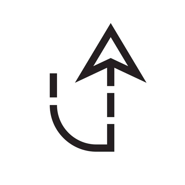Επάνω βέλος εικονίδιο διάνυσμα σημάδι και σύμβολο που απομονώνονται σε λευκό backgroun — Διανυσματικό Αρχείο