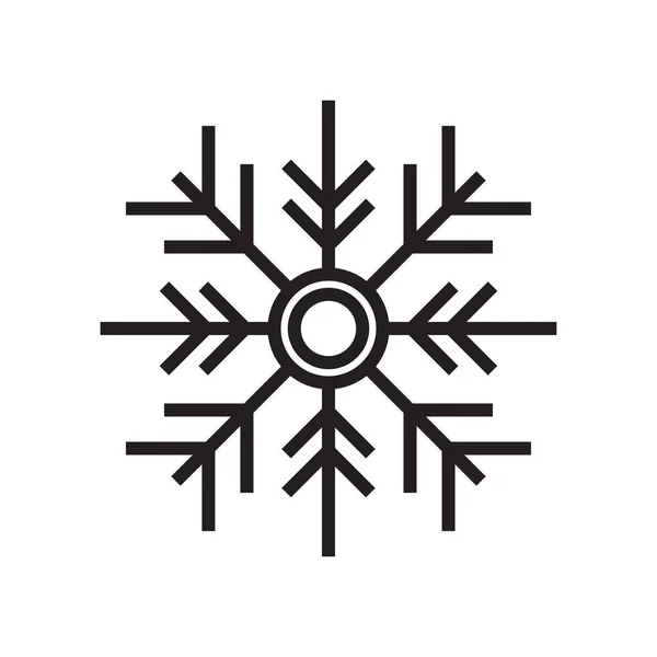 Snöflinga symbol vector tecken och symbol isolerad på vit bakgrund, snöflinga logotyp koncept — Stock vektor