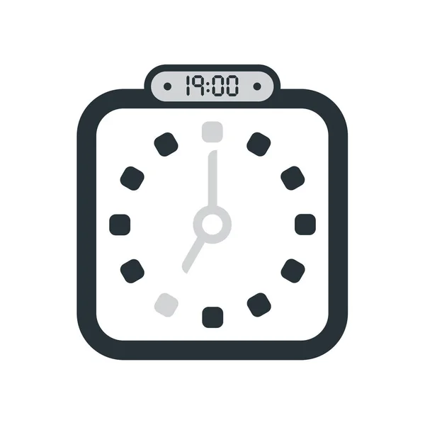 The 19: 00, 7pm icon isolated on white background, clock and watc — стоковый вектор