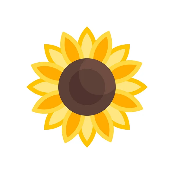 Signo de vector de icono de girasol y símbolo aislado sobre fondo blanco, concepto de logotipo de girasol — Vector de stock