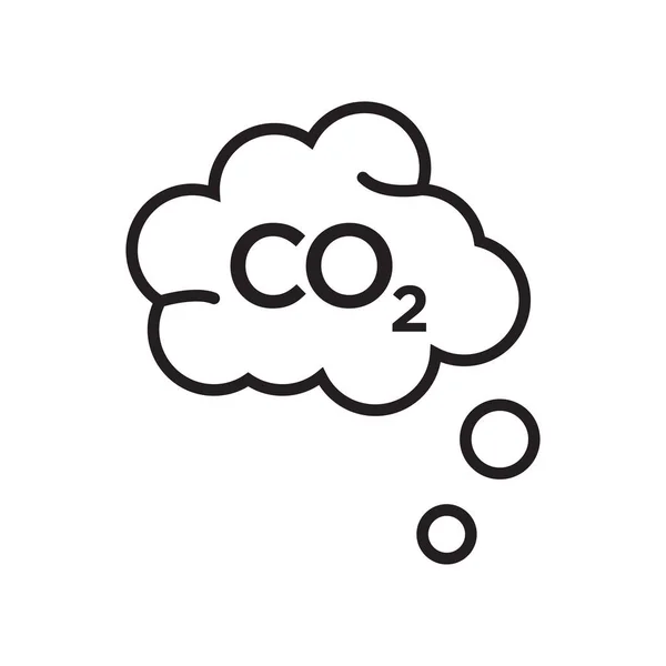 Co2 icon vector sign and symbol isolated on white background, Co — Stock Vector