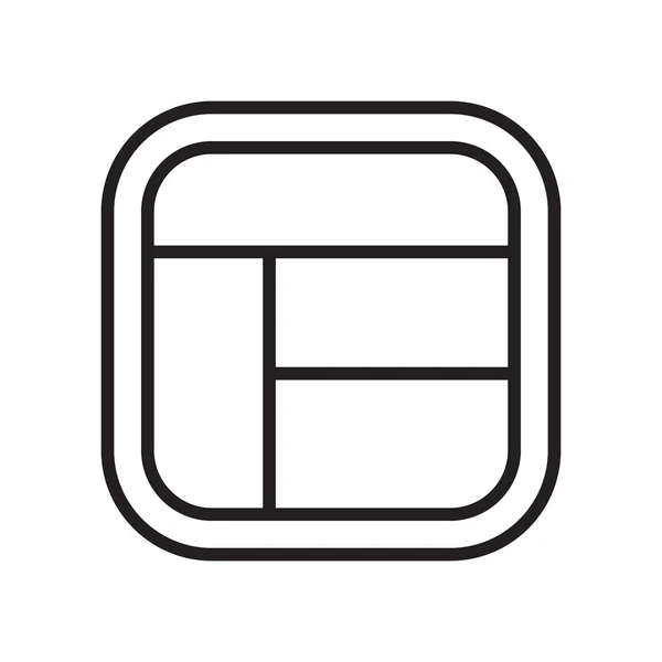 レイアウト アイコン ベクトル記号、白い背景で隔離のシンボル, — ストックベクタ