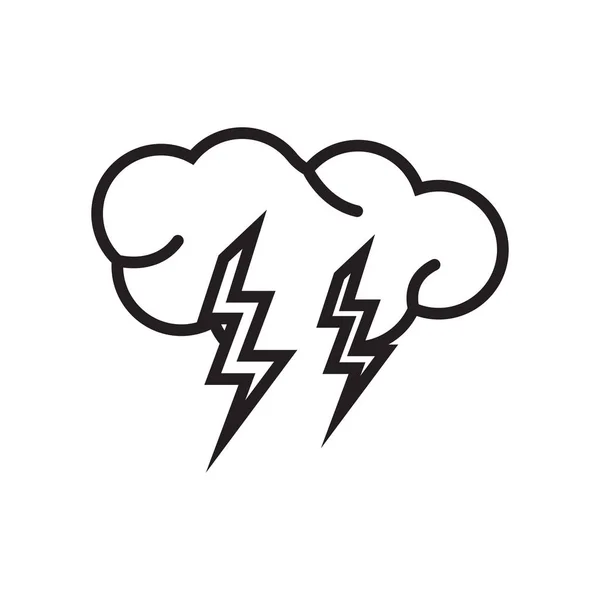 Storm pictogram vector teken en symbool geïsoleerd op een witte achtergrond, Storm logo concept — Stockvector