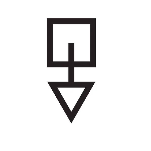 Icona freccia giù segno vettoriale e simbolo isolato sul backgro bianco — Vettoriale Stock