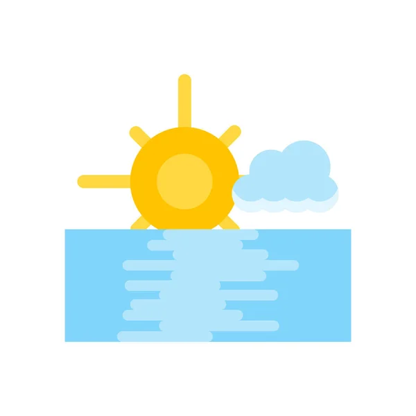 Sonnenuntergang Symbol Vektorzeichen und Symbol isoliert auf weißem Hintergrund — Stockvektor