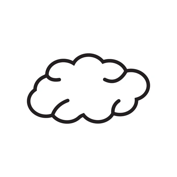 Icône Cloud signe vectoriel et symbole isolé sur fond blanc, concept de logo Cloud — Image vectorielle