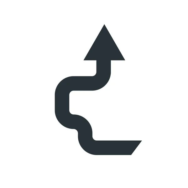 Векторный знак стрелки вверх и символ, изолированный на белой backgroun — стоковый вектор