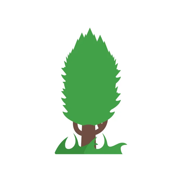 Ícone de árvore vetor sinal e símbolo isolado no fundo branco, T — Vetor de Stock