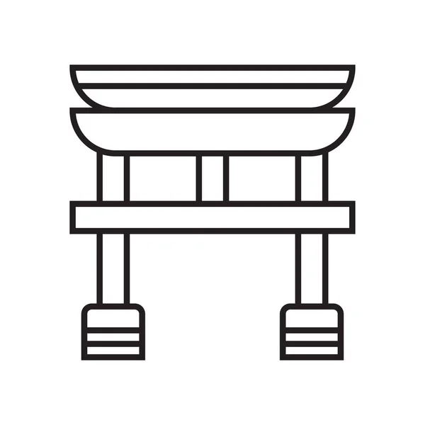 Знак вектора и символ ворота Тори, изолированные на белом бэкгро — стоковый вектор