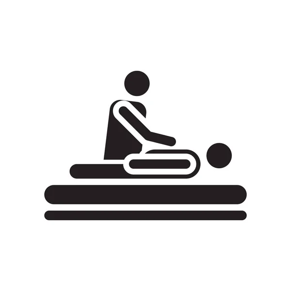 Massage-Symbol Vektor-Zeichen und Symbol isoliert auf weißem Hintergrund — Stockvektor