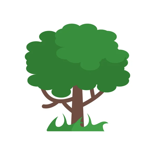 Träd ikonen vektor logga och symbol isolerad på vit bakgrund, T — Stock vektor