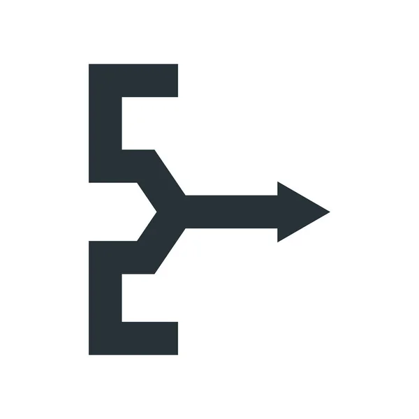 Rechts Pfeil Symbol Vektorzeichen und Symbol isoliert auf weißem Backgr — Stockvektor
