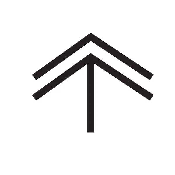 Su freccia icona vettoriale segno e simbolo isolato sul backgroun bianco — Vettoriale Stock