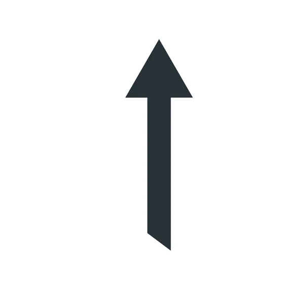 Hasta flecha icono signo vectorial y símbolo aislado en el fondo blanco — Vector de stock