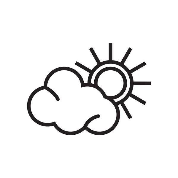 Облачный иконка векторный знак и символ изолированы на белом фоне, облачно концепция логотипа — стоковый вектор
