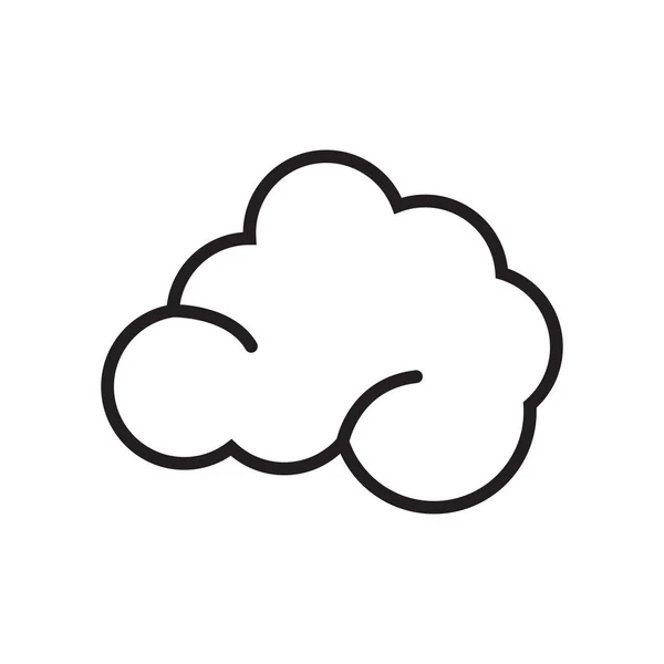 Icône Cloud signe vectoriel et symbole isolé sur fond blanc , — Image vectorielle
