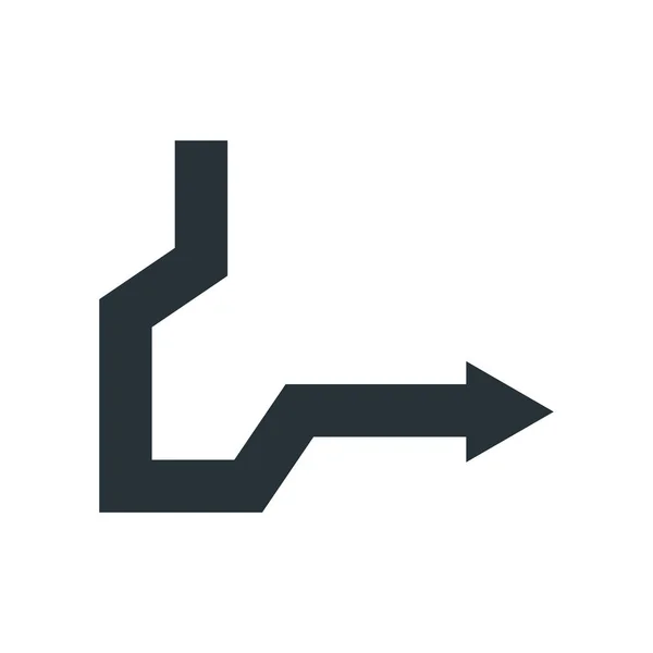 Стрілка праворуч векторний знак і символ ізольовані на білому фоні — стоковий вектор