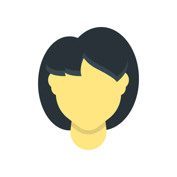 Mujer icono de pelo signo vectorial y símbolo aislado en blanco backgro — Vector de stock