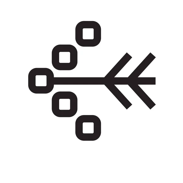 左矢印アイコン ベクトル記号と白の backgro の分離記号 — ストックベクタ