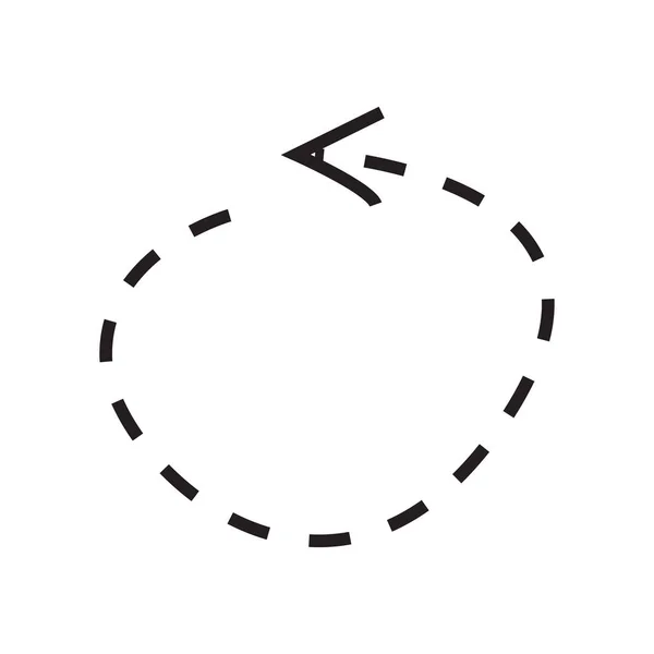 Стрілка Оновлення Розбитою Лінією Вектор Ізольовано Білому Тлі Дизайну Веб — стоковий вектор