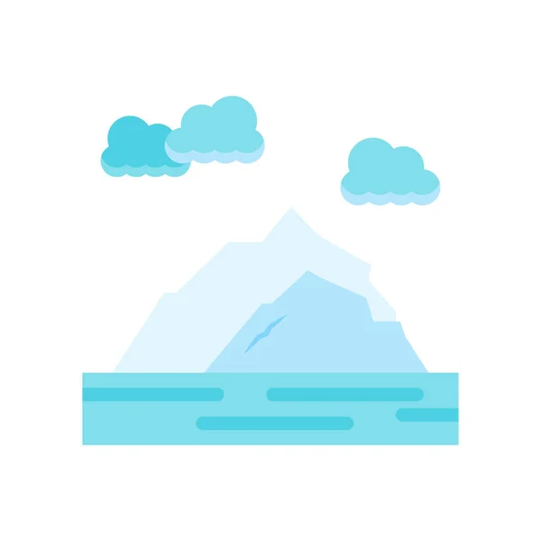 Iceberg icono signo vectorial y símbolo aislado sobre fondo blanco — Archivo Imágenes Vectoriales