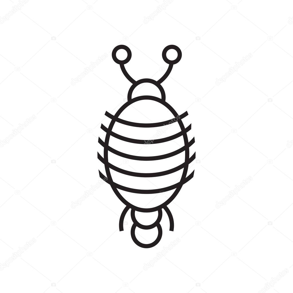 Arthropod icon vector sign and symbol isolated on white backgrou