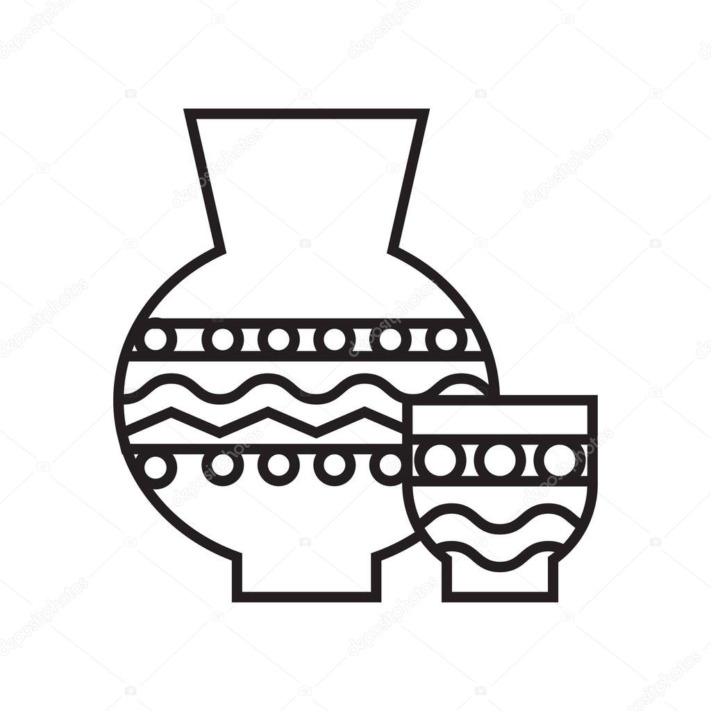 Pottery icon vector isolated on white background for your web and mobile app design, Pottery logo concept