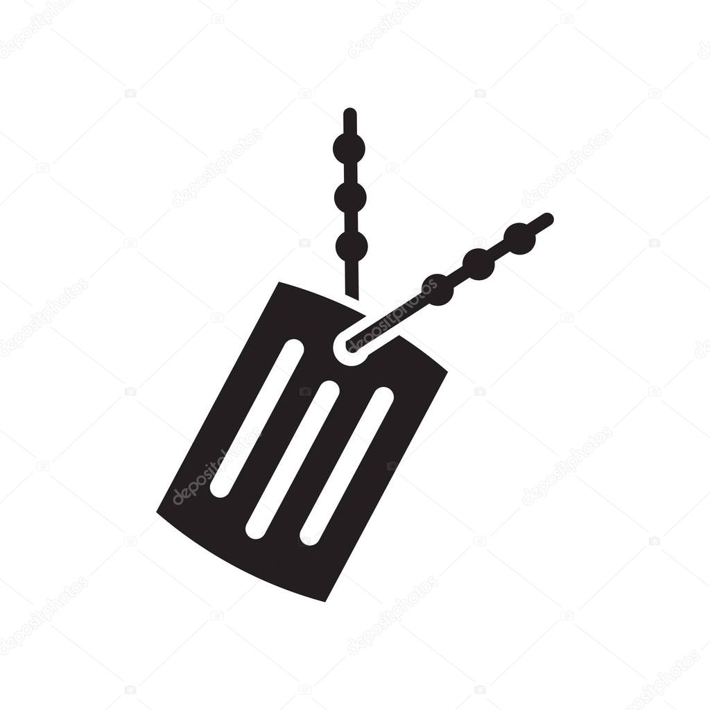 Dog tag icon vector isolated on white background for your web and mobile app design, Dog tag logo concept