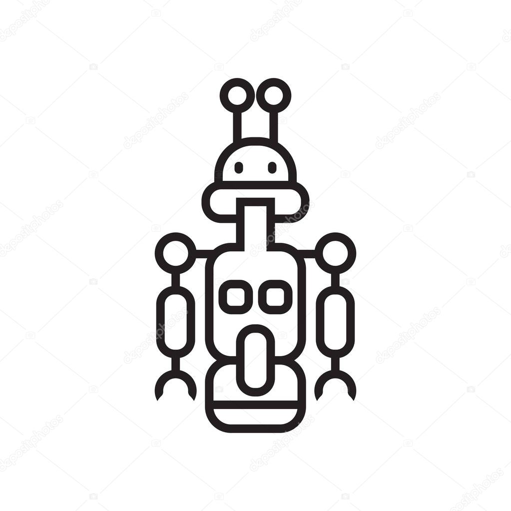 Droid icon vector isolated on white background for your web and mobile app design, Droid logo concept