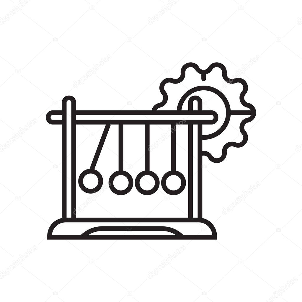 Newton cradle icon vector isolated on white background for your web and mobile app design, Newton cradle logo concept